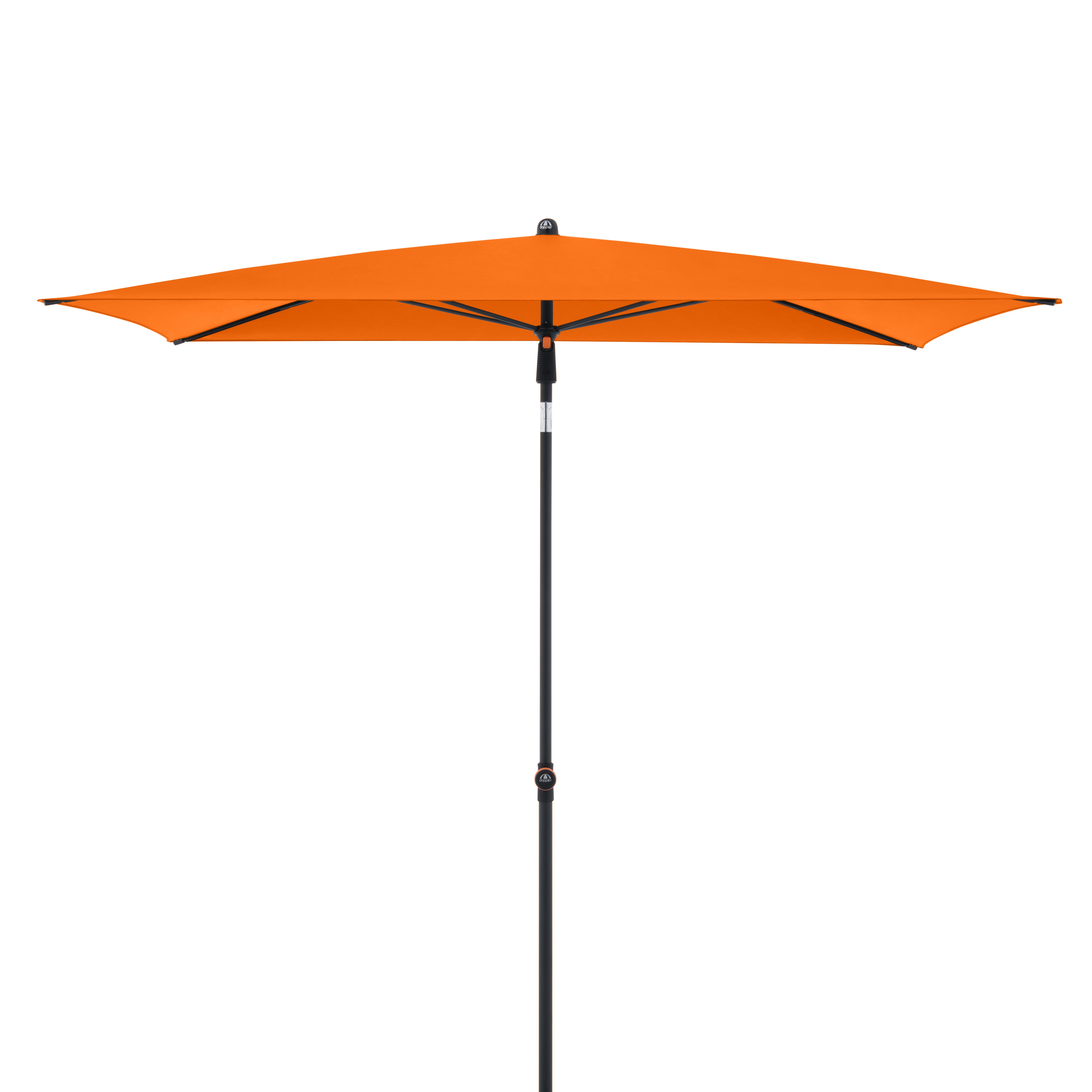 doppler Mittelmastschirm myZONE 190 x 125 Manual, Stahl Anthrazit / 100 % Polyester 180 g/m² Orange