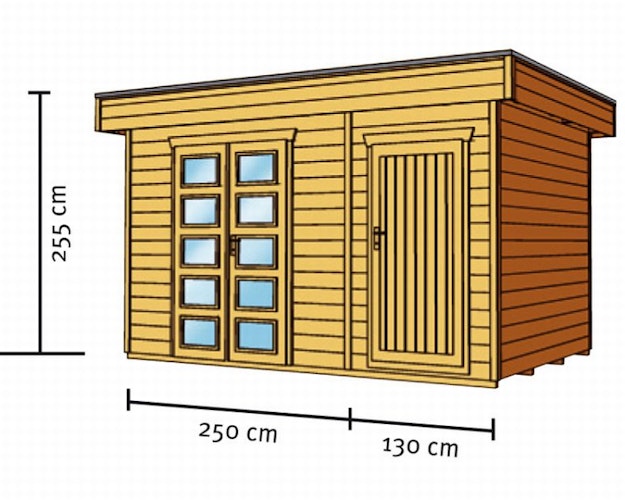 Skan Holz 28 mm Gartenhaus Venlo 3