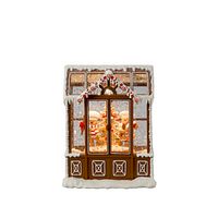 Konstsmide Weihnachtsbeleuchtung Wasserlaterne Lebkuchenhaus, braun
