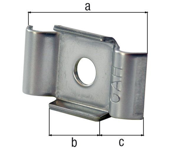 Alberts® Klemmlasche für Zaunpfosten mit Klemmlaschenbefestigung,Edelstahl,f.Pfosten40mm 657031