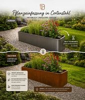 Badeko Pflanzeinfassung ,,Riva 1800“ in Cortenstahl