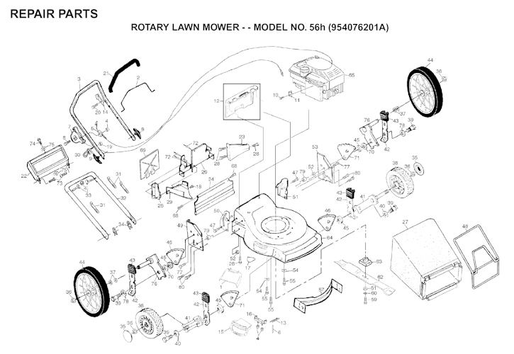 Husqvarna Rasenmäher gelegentliche Nutzung 56 H, 954076201A, 1995-10