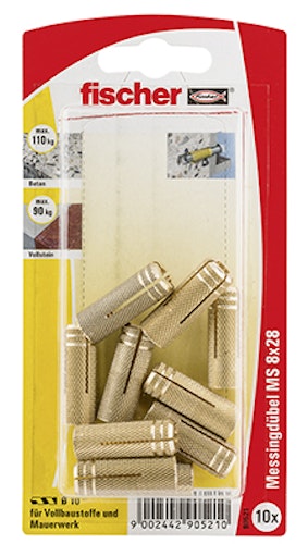 FISCHER Messingdübel MS 8x28 K (10 Stück)