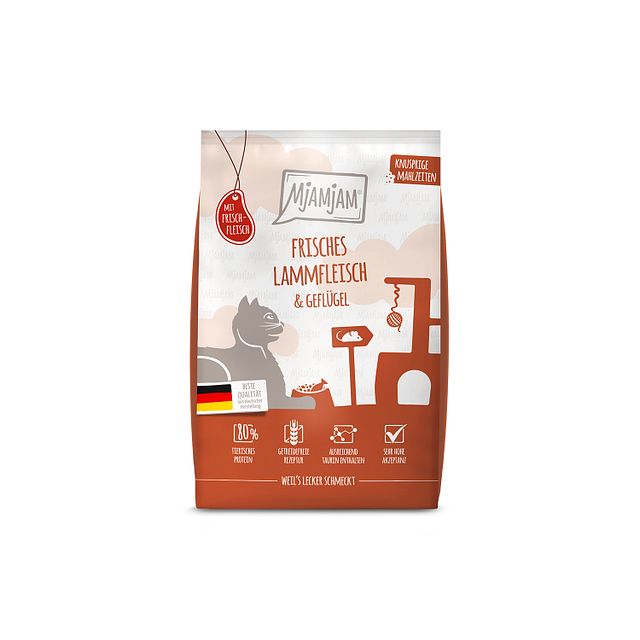 Mjamjam Frisches Lamm & Geflügel KatzentrockenfutterVorschaubild