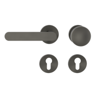 Griffwerk Wechselgarnitur VAYA 291 AVUS fast2fix Fast2Fix Rosetten rund Knopf R2 Kaschmirgrau L