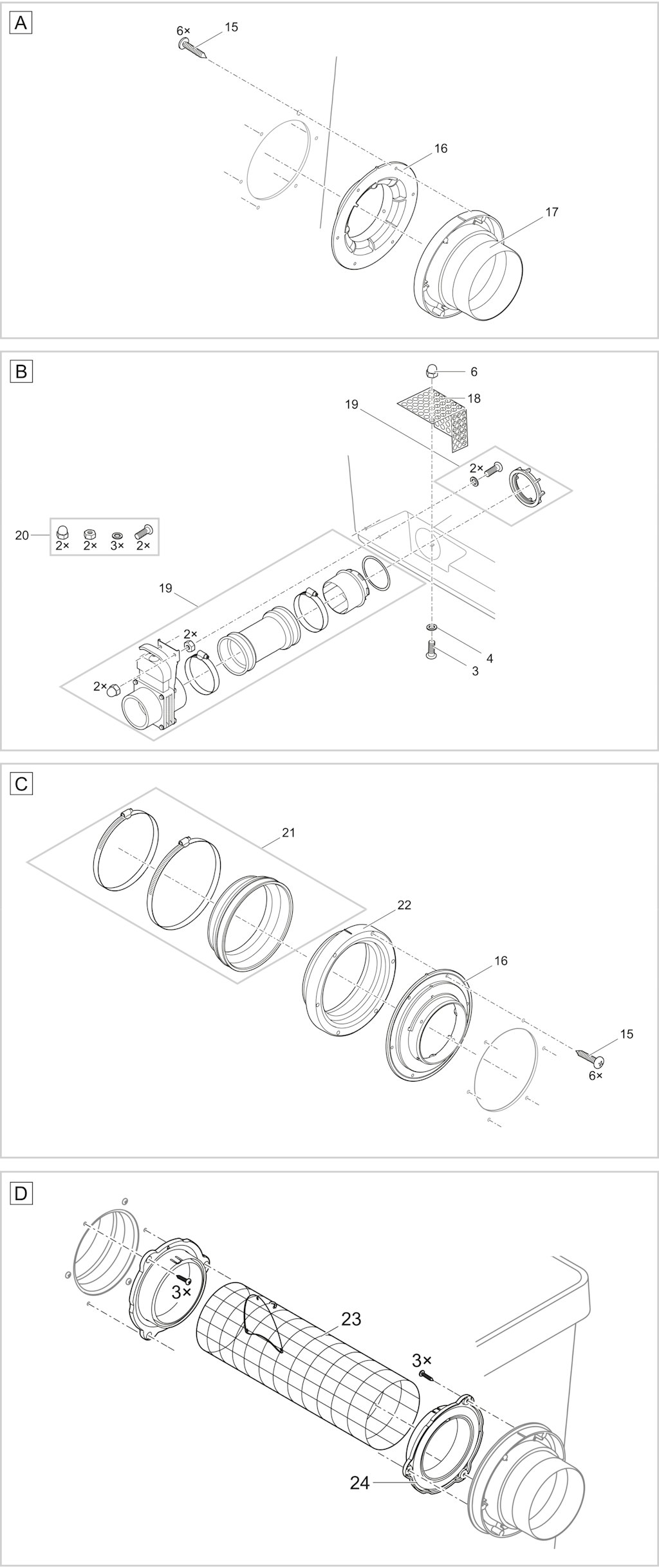 Explosionszeichnung Ersatzteile