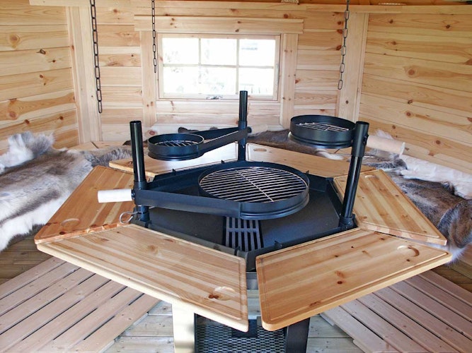Wolff Finnhaus Grillkota 9 de luxe inkl. Grillanlage und Lapplandpaket (C)