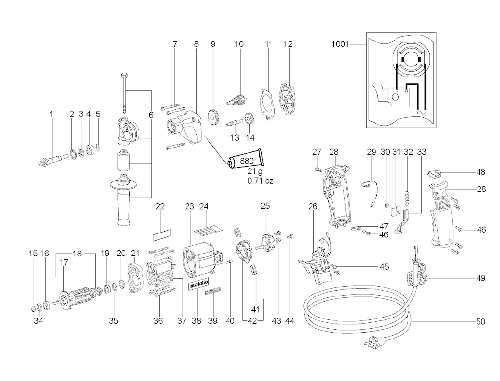 Explosionszeichnung Ersatzteile