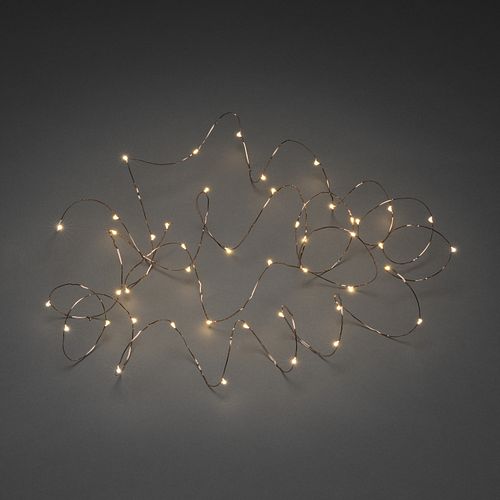 Konstsmide Weihnachtsbeleuchtung  LED Tropfenlichterkette 50 bernsteinfarbene Dioden