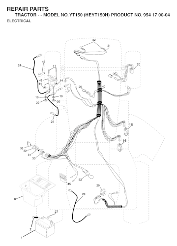 Husqvarna Gartentraktoren YT150, HEYT150H, 954170004, 1996-01