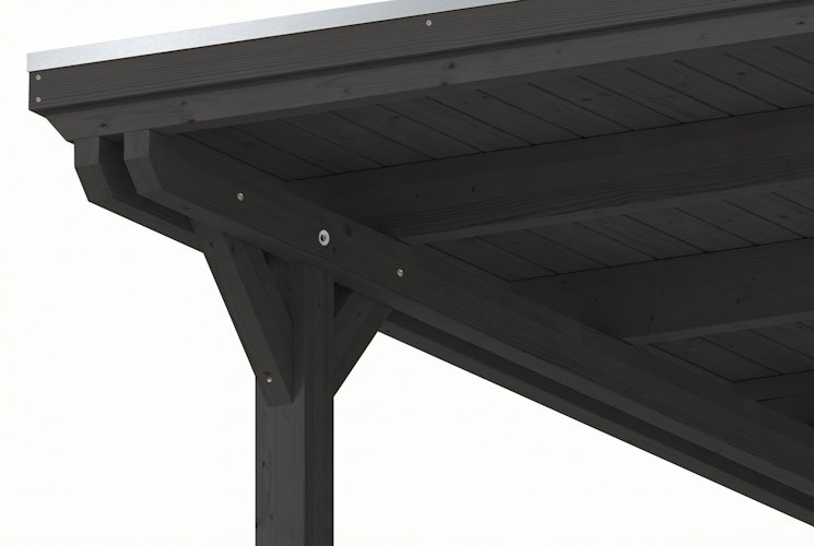 Skan Holz Emsland - Flachdach Carport aus Leimholz Breite 340 cm