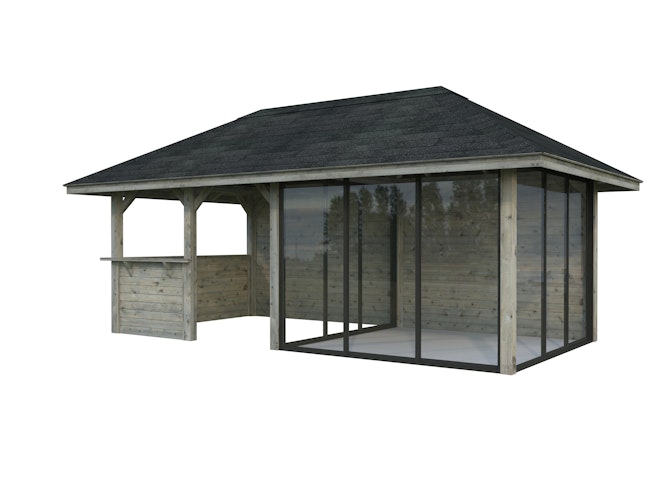 Palmako Pavillon Bianca 16,6 m² Set 208 Slide - 28 mm