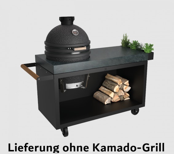 OFYR Kamado Table Black 135 PRO Concrete TB