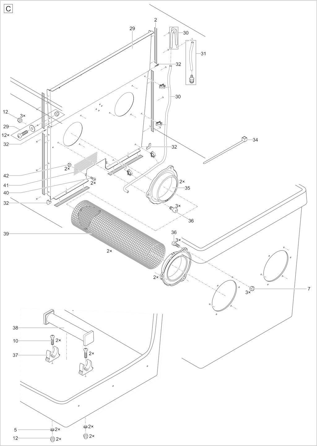 Explosionszeichnung Ersatzteile