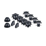 Alberts® Zubehör-Set für Abschlussleisten, PVC, schwarz 433741 Alberts® Zubehör-Set für Abschlussleisten, PVC, schwarz 433741Zubehörbild