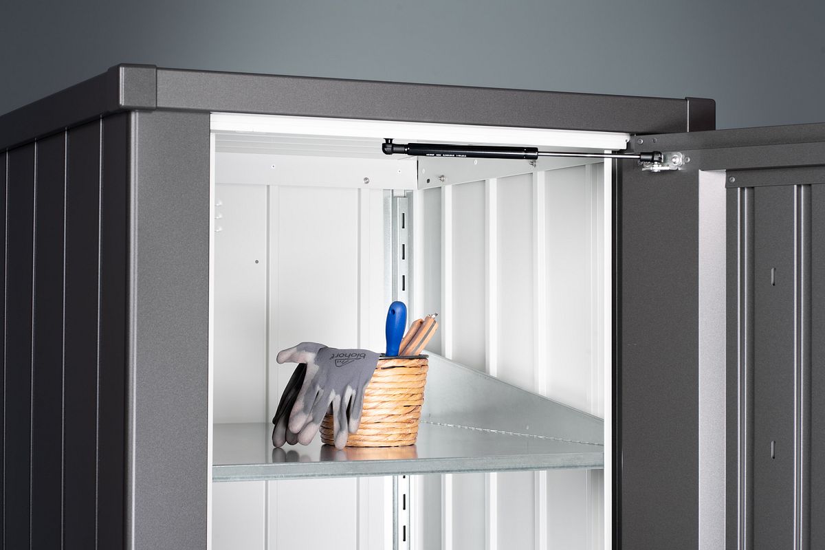 Biohort Hellgrau Einlegeboden "Für Terrassenschrank Julia Gr. L", Silber, B:66cm H:12,5Cm T:74cm, Stahl, Einlegeböden, Einlegeboden - Image 4