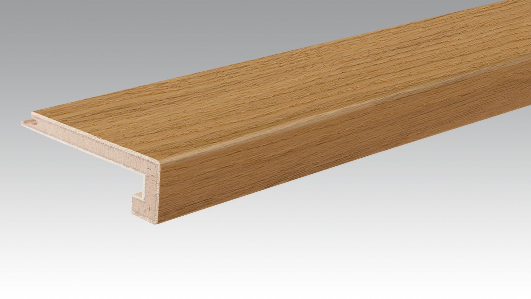 MEISTER Treppenkante Parkett U-Profil 2150 x 13 mm 9011 Eiche authentic ultramattlackiert