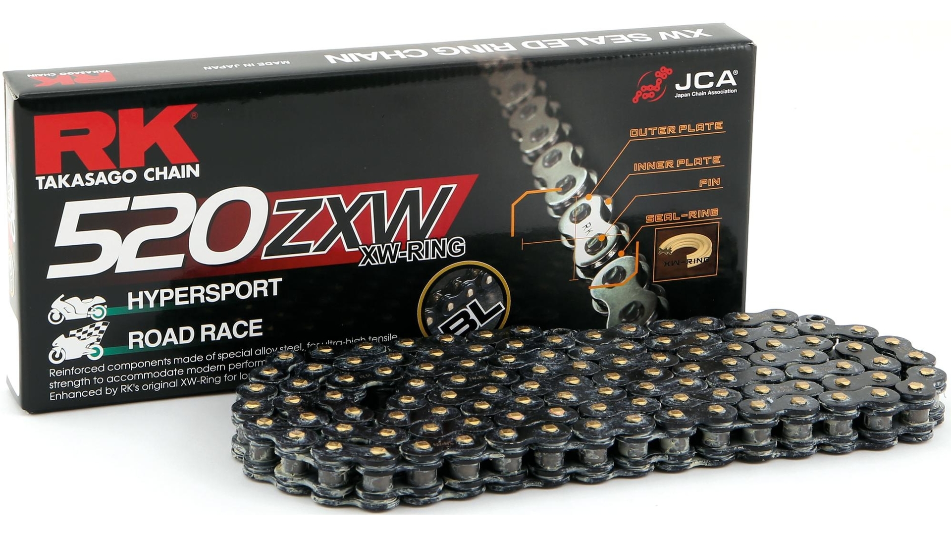 RK Kette BL520ZXW Black Scale, 108 Glieder