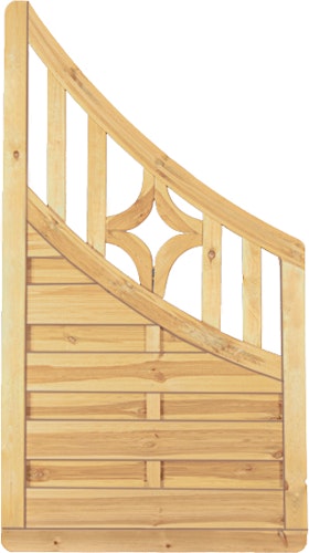 T&J ANTIKZAUN-Serie Doppelbogen-Abschluß 90 x 160/90 cm