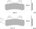Vorschaubild SBS Bremsbelag 956RSI Offroad Racing Sinter