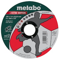 Metabo Limited Edition Soccer 125 x 1,0 x 22,23 mmInoxTrennscheibegerade Ausführung