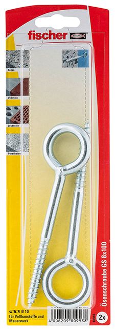 FISCHER Ösenschrauben GS 8x100 K (2 Stück)