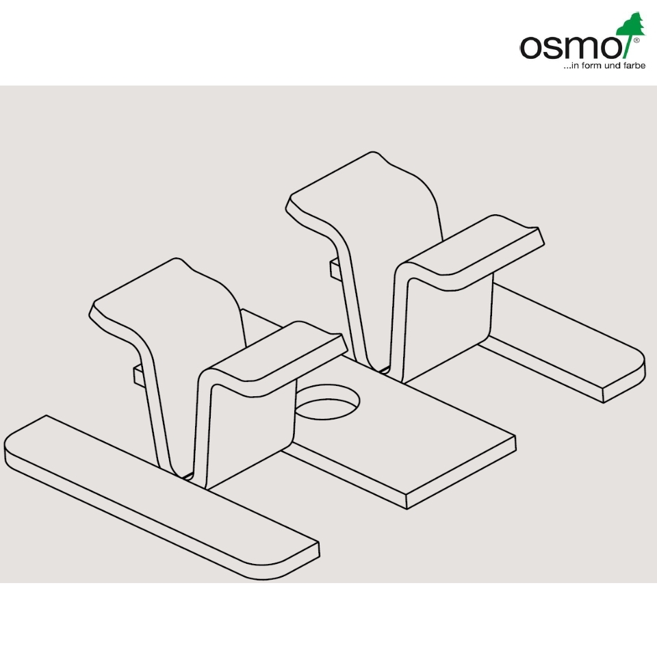 OSMO Zubehör MULTI-DECK Befestigungsclip für 25 mm Terrassendiele-25 Stück