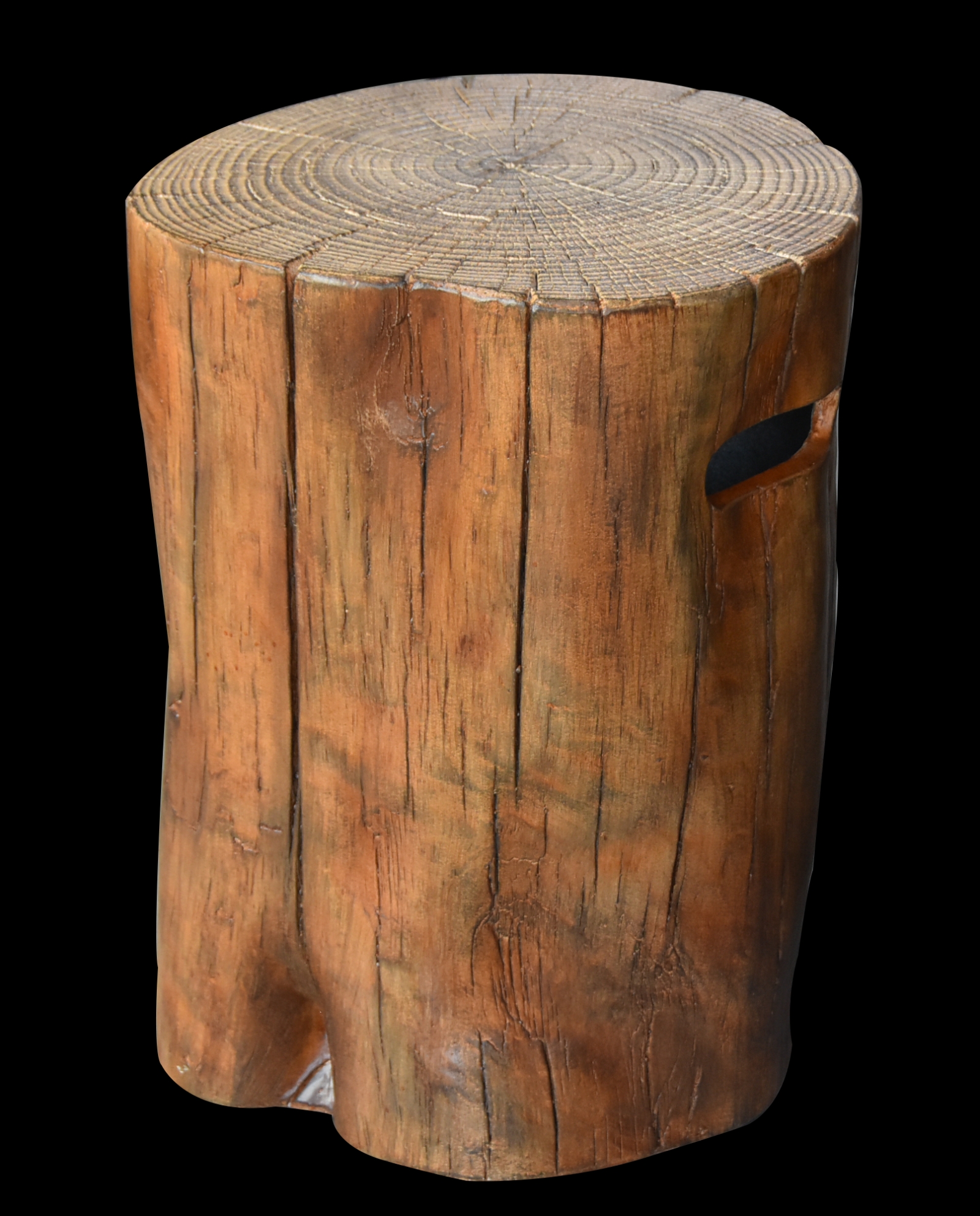 Gardenforma Abdeckung für Gasflaschen, Baumstamm-Optik Eco-Stone, für 11 kg Gasbehälter braun