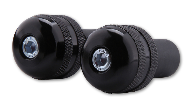 HIGHSIDER smart Lenkergewichte Schwarz Gerändelt, Für Stahllenker