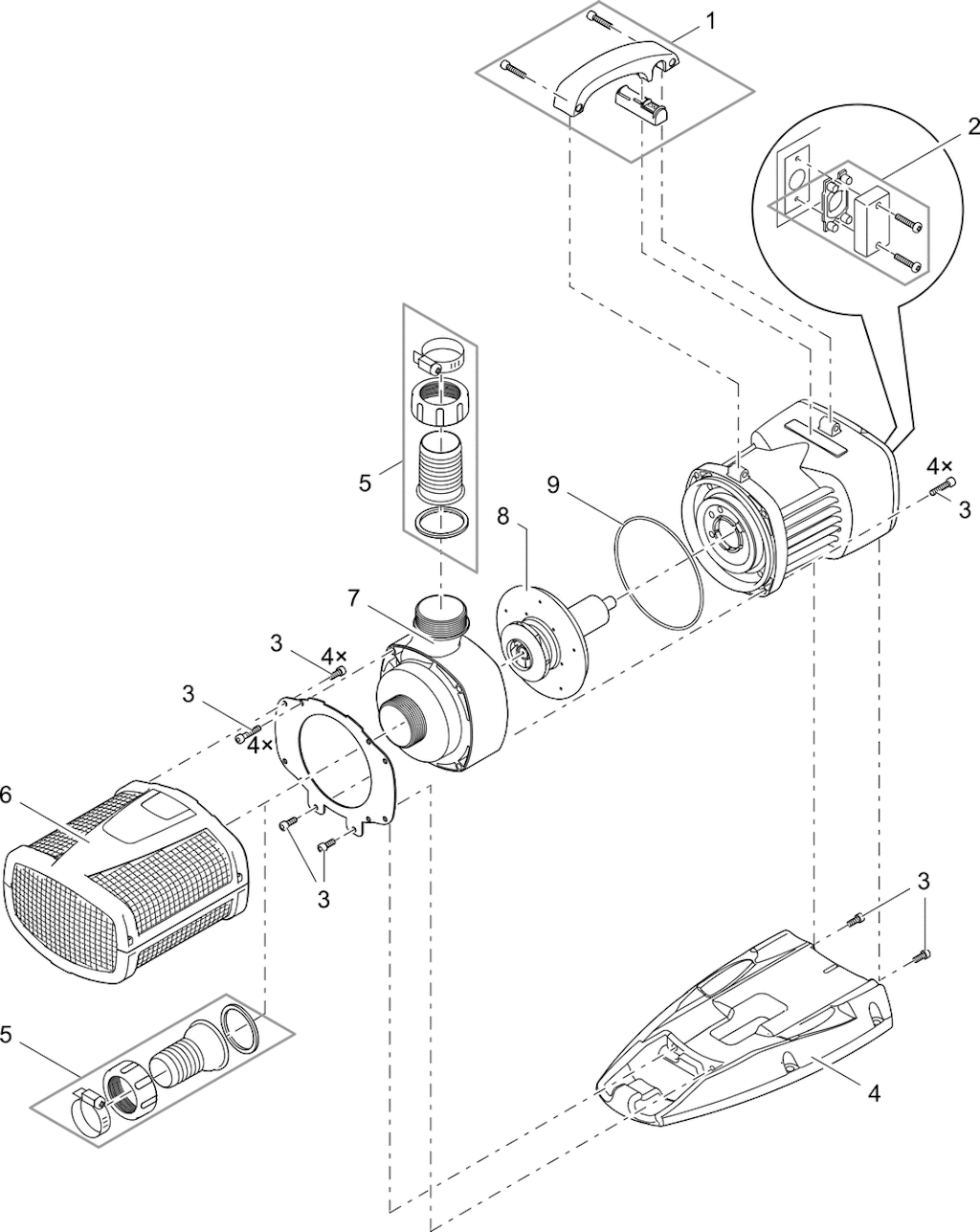 Explosionszeichnung Ersatzteile