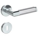 Vorschaubild Griffwerk CHRISTINA Klipptechnik -Edelstahl poliert/matt Rosettengarnitur -Klippt. -BB -TS 40-45mm