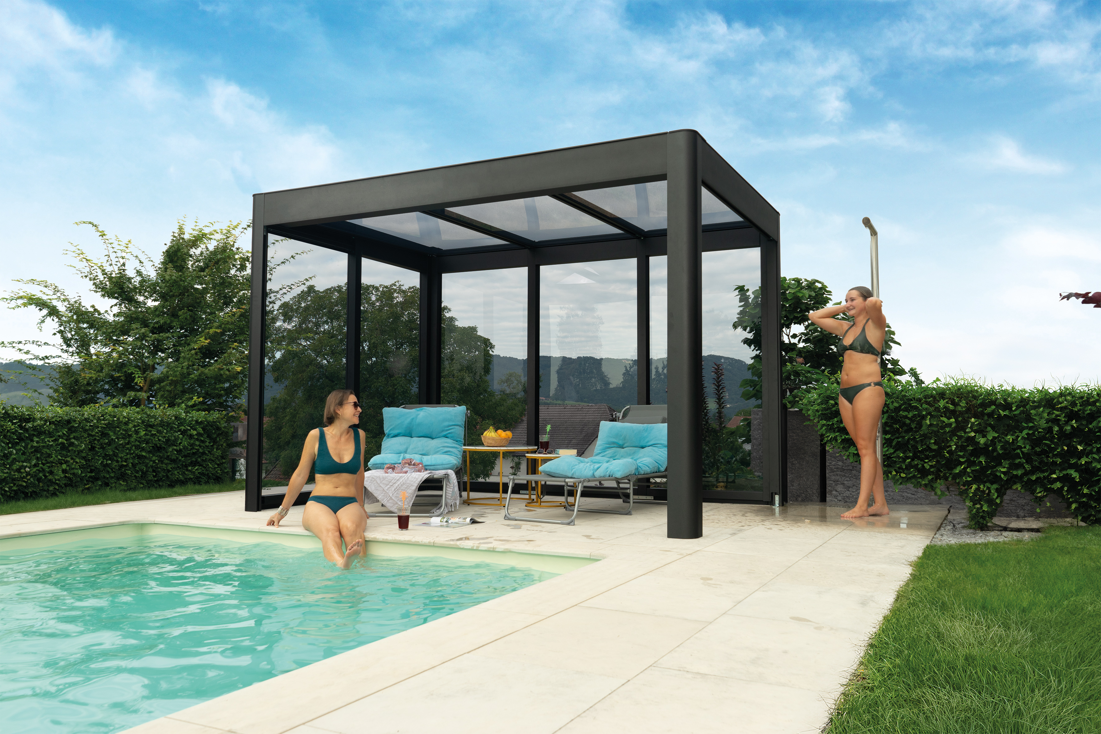 SunElements Terrassenüberdachung SunCover Modern - 6 mm Acrylglas (getönt)