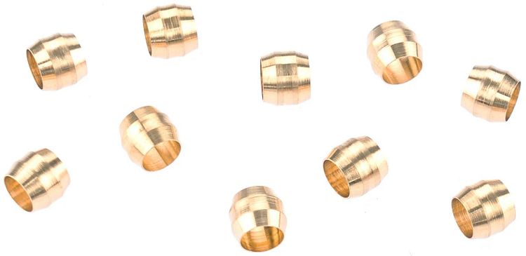 CONTEC Leitungsanschluss Disc Stop Shimano gold Klemmring (Olive), Set &agrave, 10 Stück