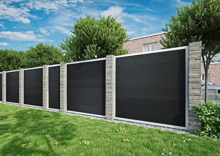 T&J MALÖ WPC Sichtschutzelement 900 x 1800/900 mm