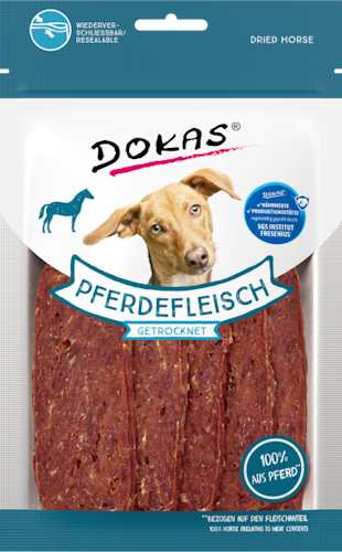 Dokas Hund Pferdefleisch getrocknet 60g