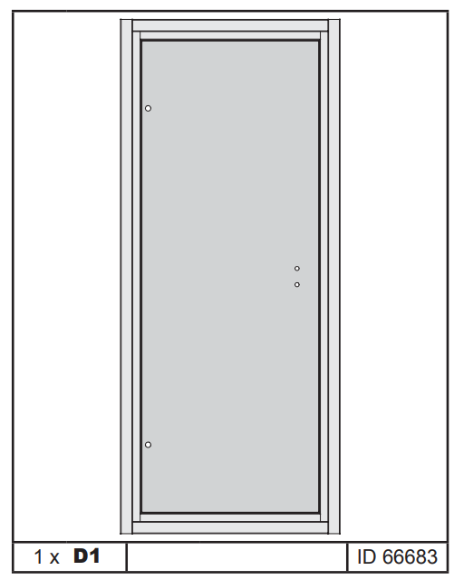Karibu Ersatz Sauna Türelement 38 mm 815x1796 mm (für Niedrigsaunen) - bronziert - Art. 66683