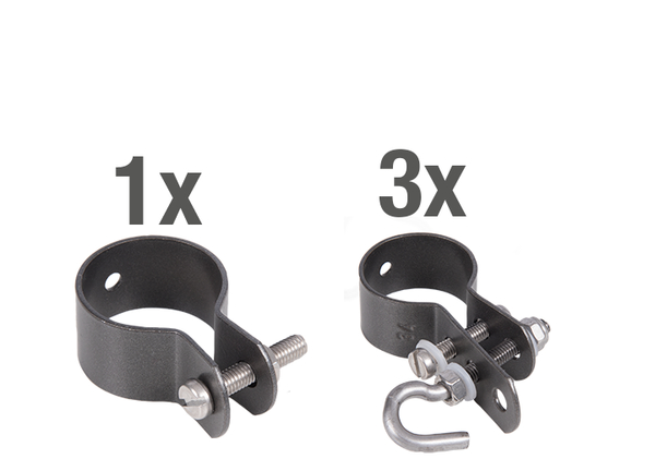 Alberts® Zaunanschluss-Set Wellengittertore,1-seitig,anthr.-met.,m.Bodenh.f⌀60/750-1750mm 634438