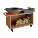 Vorschaubild OFYR Plancha Grill Island Corten 100 PRO Keramik Dunkelgrau