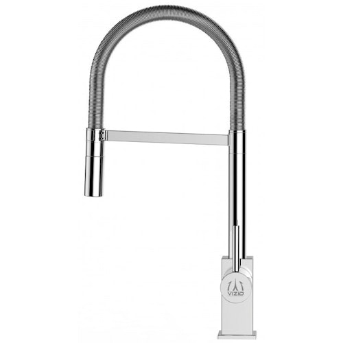 Wasserhahn Küchenarmatur, QU, mit 360° schwenkbarem Auslauf, abnehmbare 2 strahl Handbrause, Verchromt