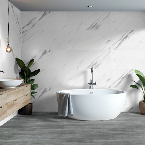 Revét Vinyl Wandfliese Marble Hochglanz 120 x 60 cm