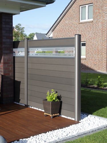 GroJa Solid Stecksystem Bausatz Quadratisch inkl. Glas-Designeinsatz 30cm