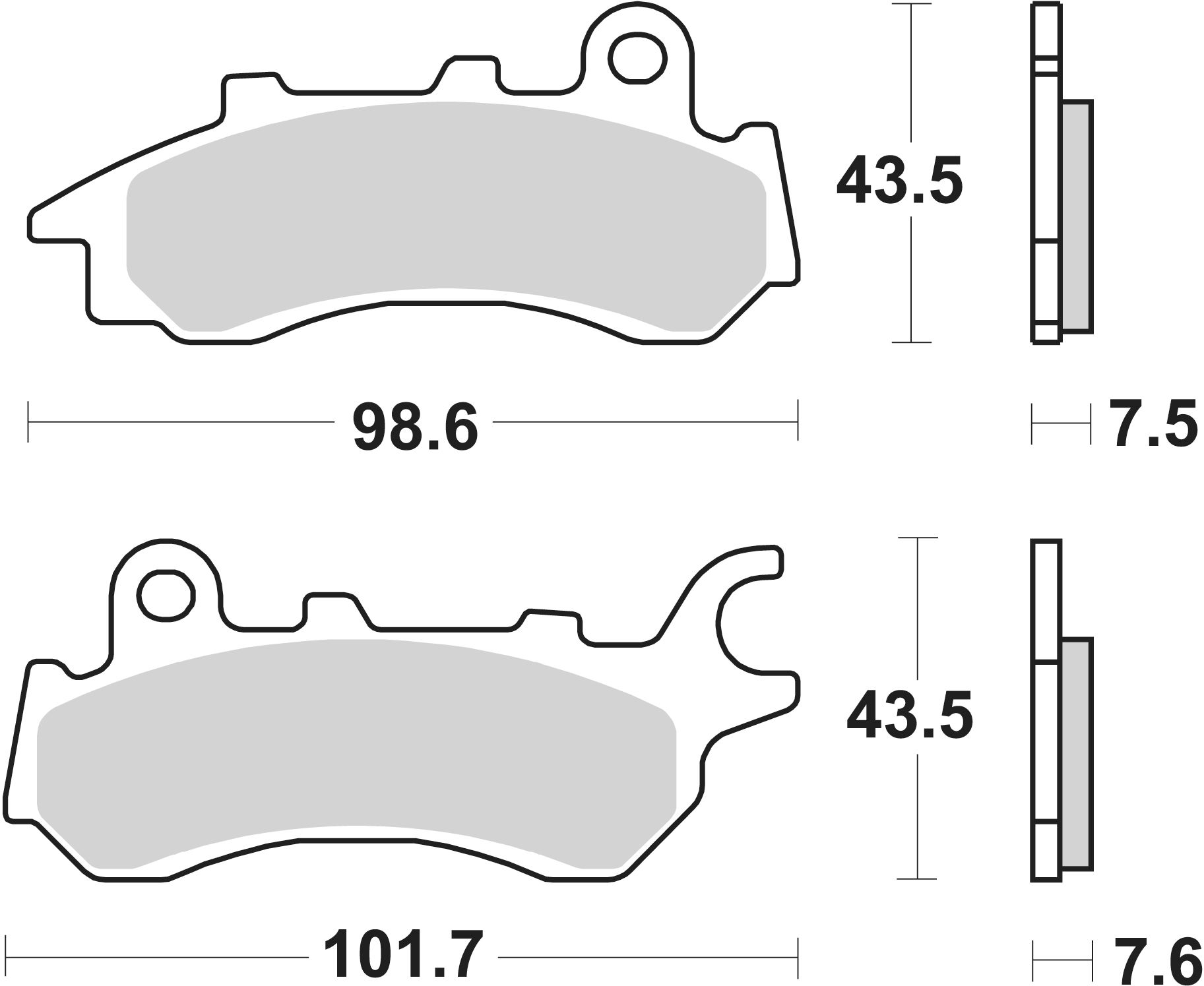 SBS Bremsbelag 958HF Street Ceramic