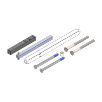 Griffwerk Set für Griffe fast2fix fast2Fix Hohlstift 8mm WC POM 50-60mm