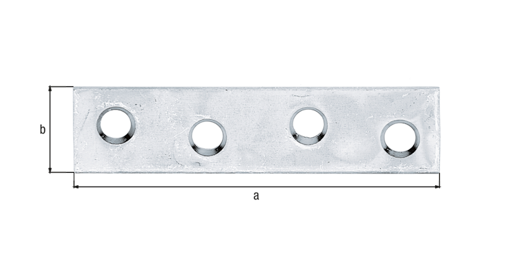 Alberts® Flachverbinder, galvanisch verzinkt dickschichtpassivier -12 Stück