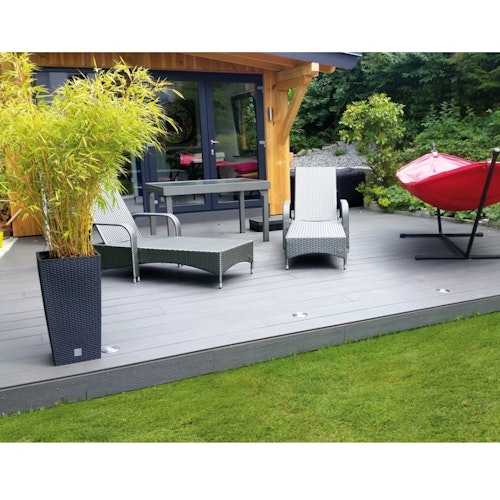 Fiberdeck Premium WPC-Terrassendiele Dark grey massiv 23 mm