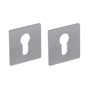 Vorschaubild Griffwerk FRAME | DESIGN MANUFAKTUR ROSETTE -Edelstahl matt Rosettenpaar eckig -Prontofix -PZ