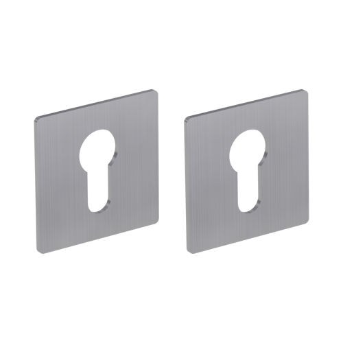 Griffwerk FRAME | DESIGN MANUFAKTUR ROSETTE -Edelstahl matt Rosettenpaar eckig -Prontofix -PZ