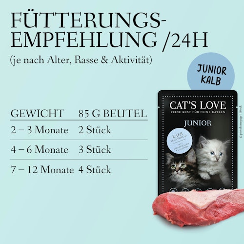 Cat's Love Junior 85g Beutel Katzennassfutter