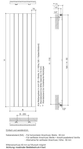 Ximax Raumheizkörper P1 weiß