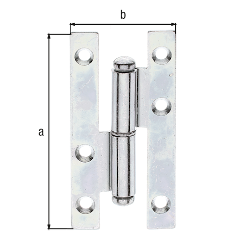 Alberts® Aushebescharnier, sendzimirverzinkt, rechts, LxB 94x45 mm 340919